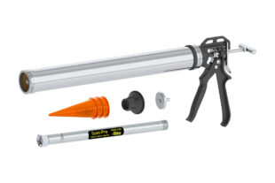 NEW! Spot-Pro System: 30oz B-Line Bulk Dispenser + Extension Nozzle for Sealing Exposed Metal Roofing/Siding Fasteners