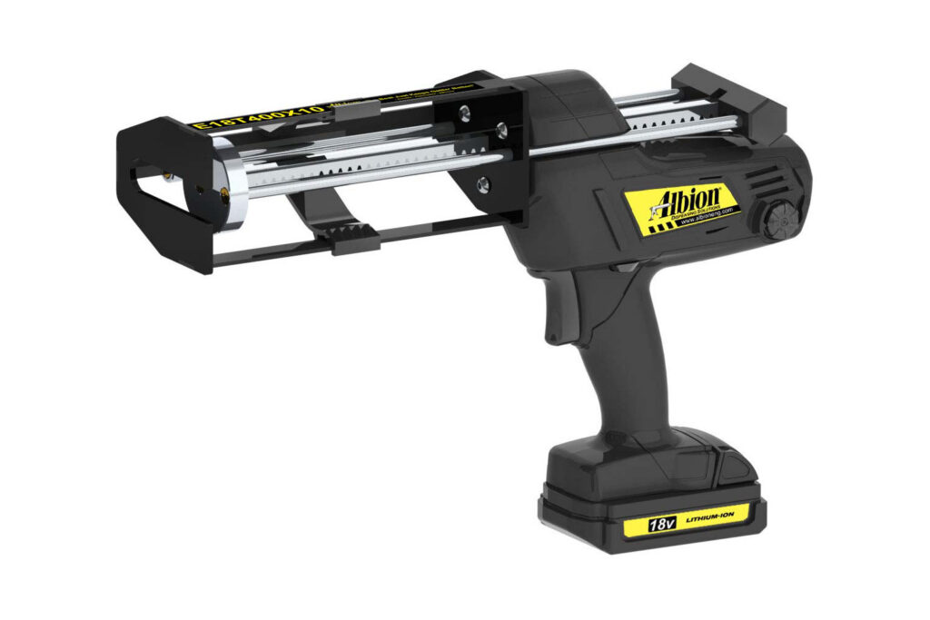 400 Series Cordless Multi-Component Cartridge Gun with 18 Volt Drive for 10:1 mix ratio Twin Cartridges