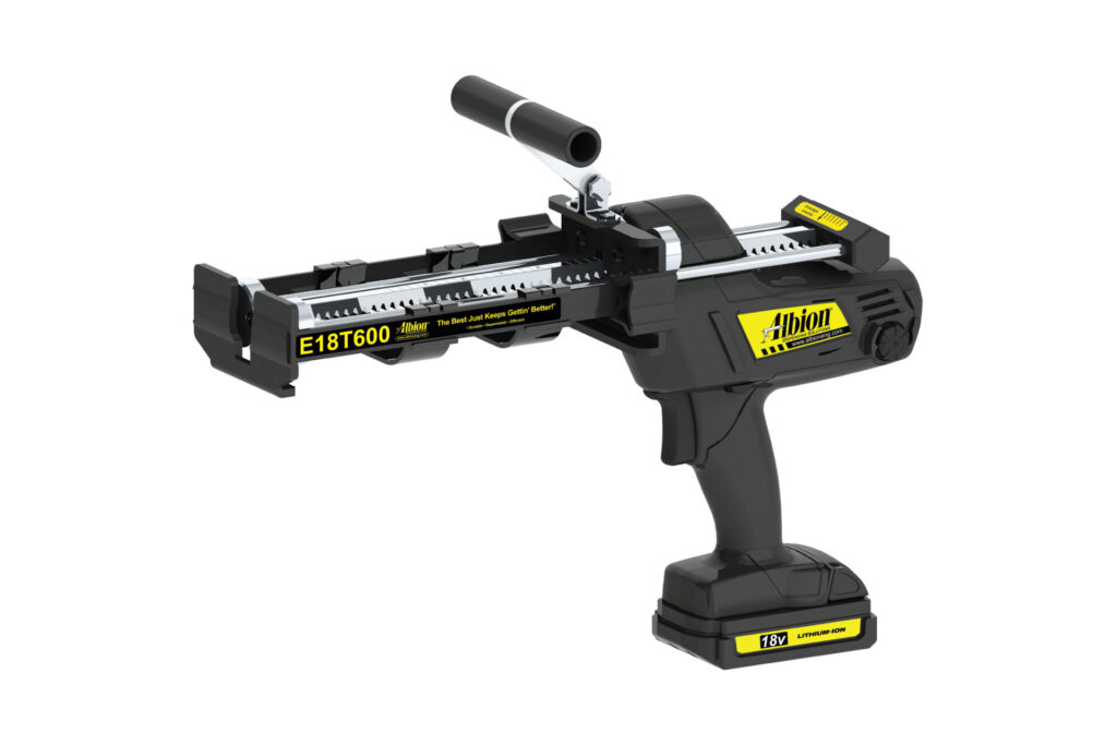 600 Series Cordless Multi-Component Cartridge Gun with 18 Volt Drive for 1:1 and 2:1 mix ratio Twin Cartridges