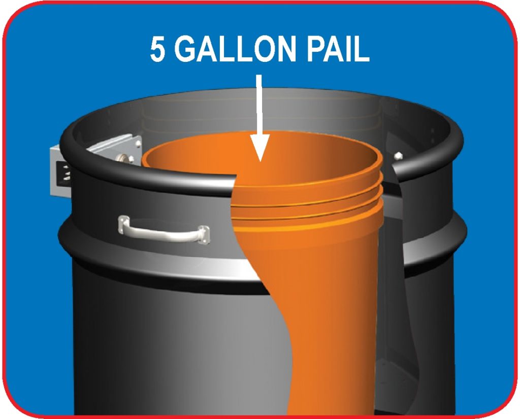 5 Gallon Pail inside of Albion Hot Pot 939-1