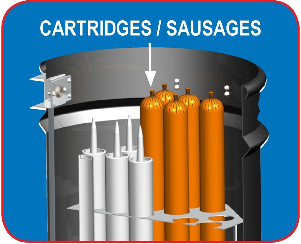 Cartridges/Sausages inside of Albion Hot Pot 939-1