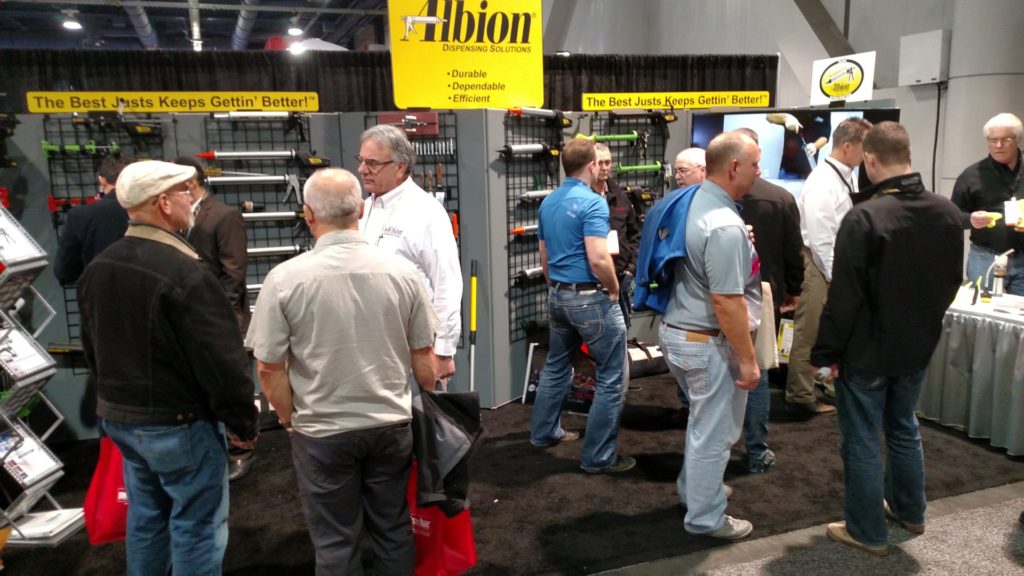 People visiting Albion at the World of Concrete 2016 tradeshow