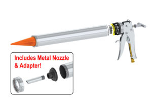30oz Air-Powered Bulk Gun w Orange Cone Nozzles